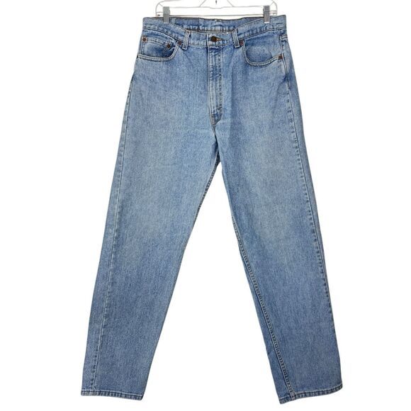 VINTAGE Levis 554 Jeans Mens 36 x 34 Blue Denim Relaxed Straight USA 90s Y2K - Picture 2 of 14